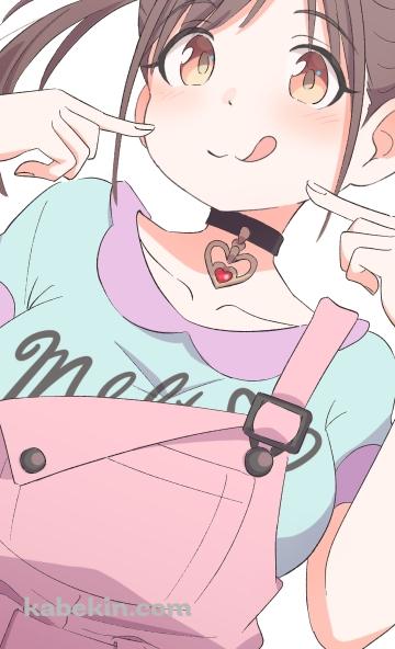 ほっぺたに指をあてて舌を出す園田智代子 / アイドルマスターシャイニーカラーズのAndroidの壁紙(360px x 592px) スマホ用