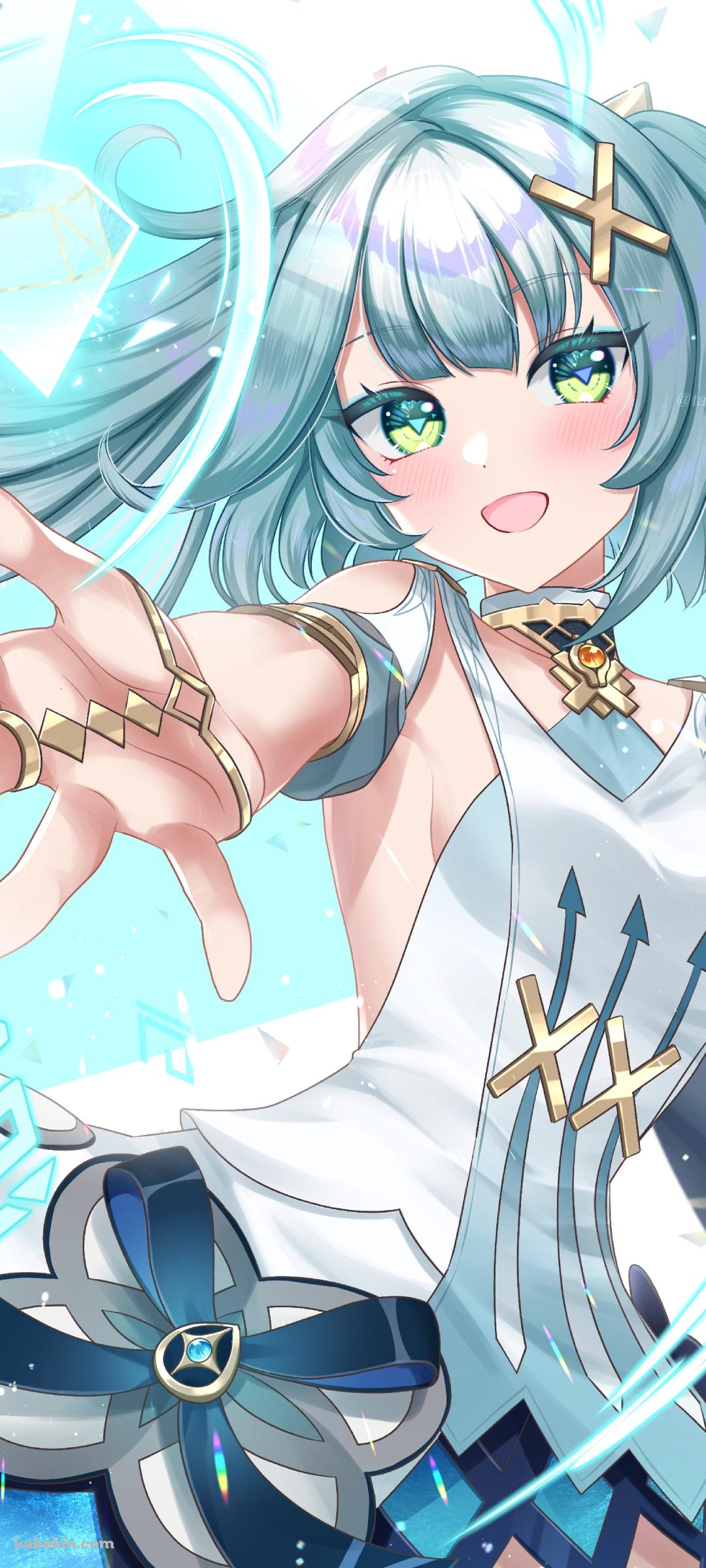 右手を差し出した笑顔のファルザン / かわいい / ムチムチ / 原神 / イラスト / ファンアートのAndroidの壁紙(1080px x 2400px) スマホ用