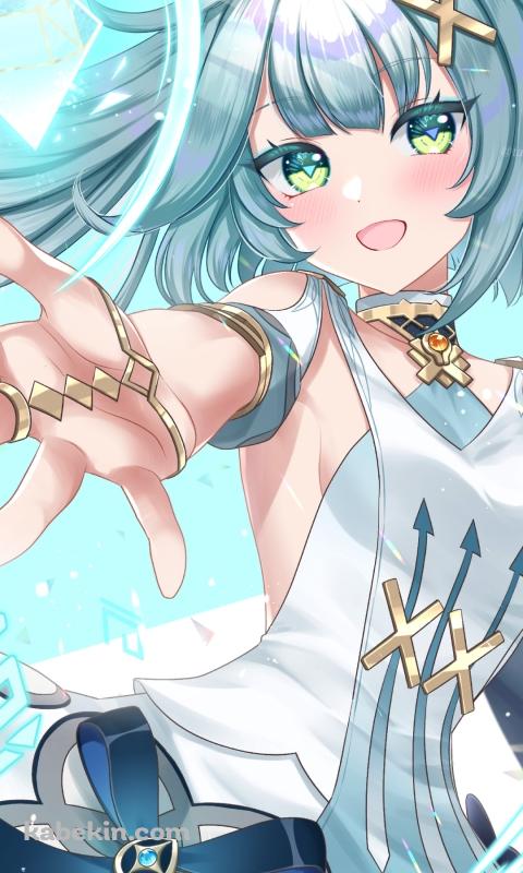 右手を差し出した笑顔のファルザン / かわいい / ムチムチ / 原神 / イラスト / ファンアートのAndroidの壁紙(480px x 800px) スマホ用