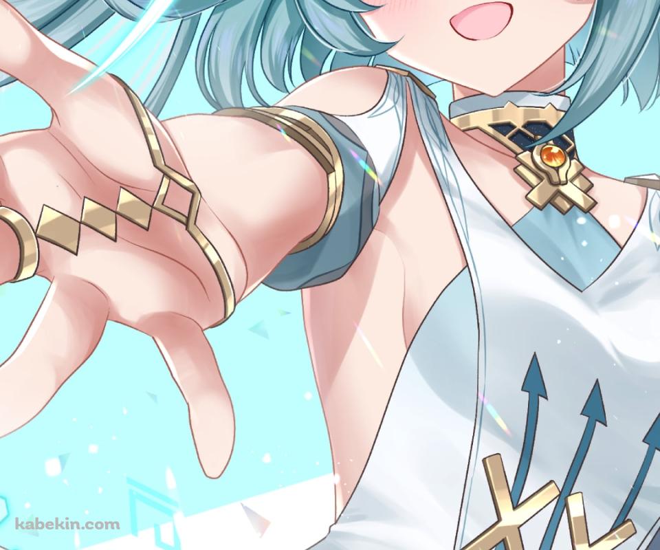 右手を差し出した笑顔のファルザン / かわいい / ムチムチ / 原神 / イラスト / ファンアートのAndroidの壁紙(960px x 800px) スマホ用