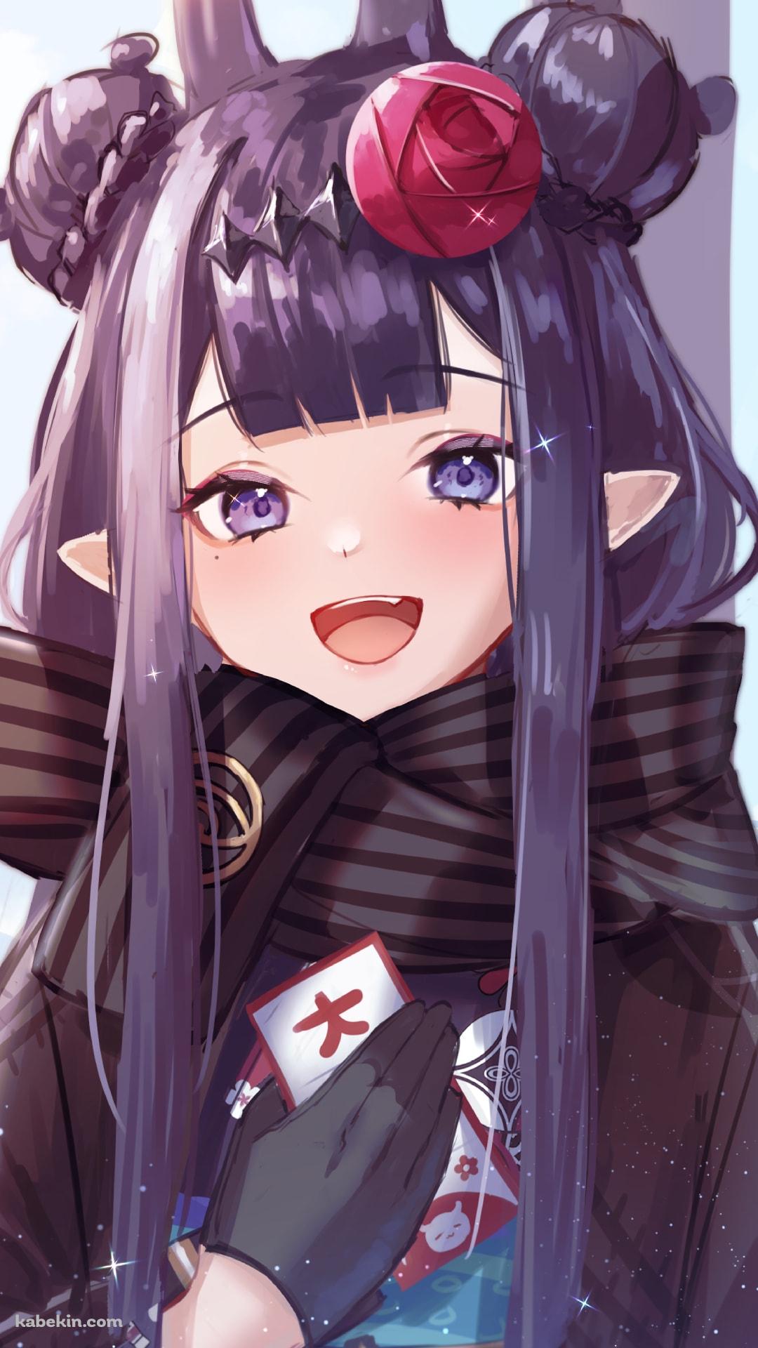 大吉のおみくじを引く一伊那尓栖 / 笑顔 / 可愛い / ホロライブ / バーチャルYouTuber / VtuberのAndroidの壁紙(1080px x 1920px) スマホ用