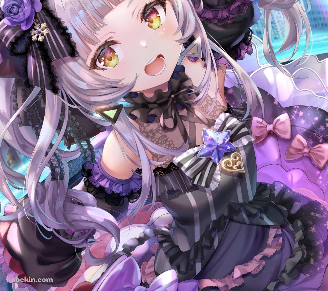 左手を掲げるめちゃくちゃ可愛い紫咲シオン / ホロライブ / バーチャルYouTuberのAndroidの壁紙(1080px x 960px) スマホ用