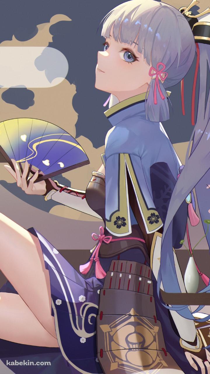 扇子を持つ神里綾華 / 生け花 / 原神のAndroidの壁紙(720px x 1280px) スマホ用