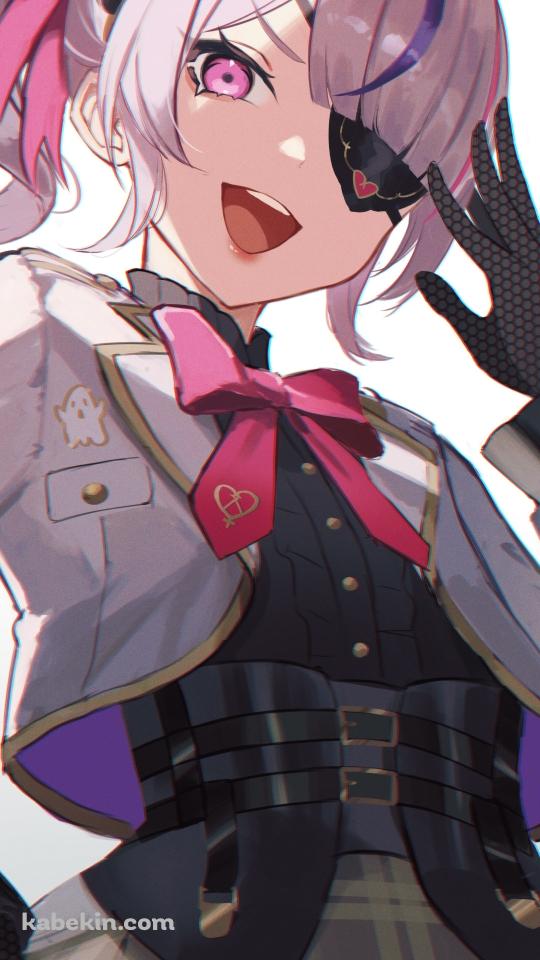 高笑いをする可愛いマリア・マリオネット / 眼帯 / にじさんじ / Vtuber / バーチャルYouTuberのAndroidの壁紙(540px x 960px) スマホ用