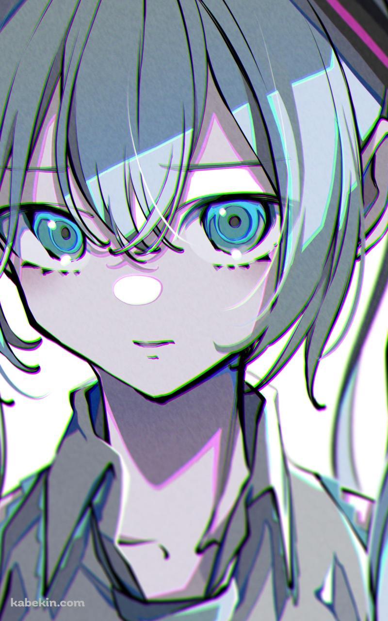 真っ直ぐ正面を見つめる初音ミク / ラフスケッチ / ボカロ / ボーカロイドのAndroidの壁紙(800px x 1280px) スマホ用