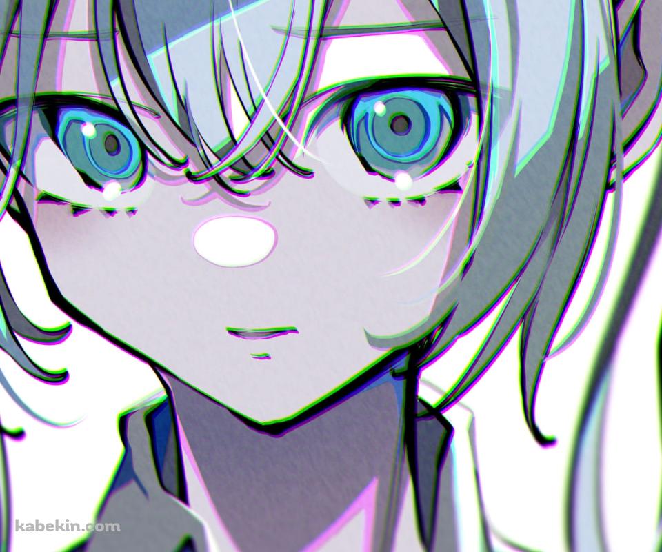 真っ直ぐ正面を見つめる初音ミク / ラフスケッチ / ボカロ / ボーカロイドのAndroidの壁紙(960px x 800px) スマホ用