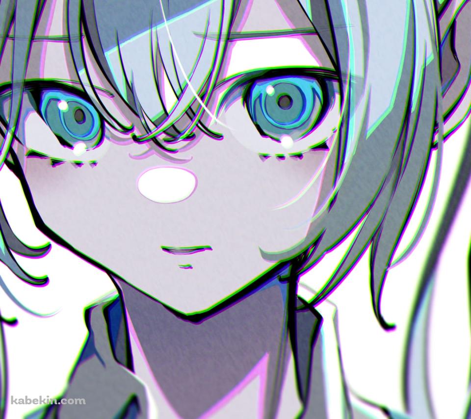 真っ直ぐ正面を見つめる初音ミク / ラフスケッチ / ボカロ / ボーカロイドのAndroidの壁紙(960px x 854px) スマホ用