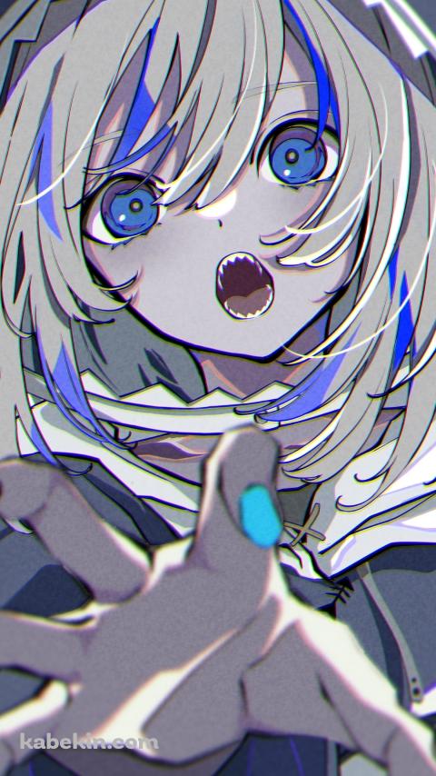 右手を差し伸べるがうる・ぐら / ラフスケッチ / ホロライブ / バーチャルYouTuber / VtuberのAndroidの壁紙(480px x 854px) スマホ用