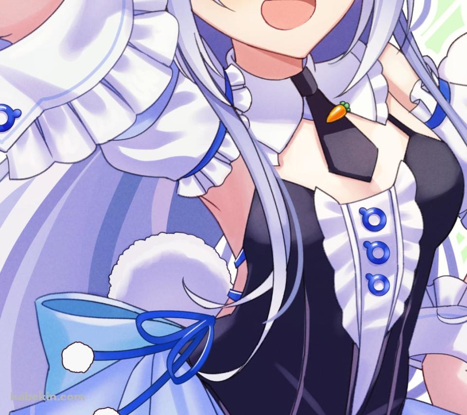 右手で指さす元気な兎田ぺこら / ホロライブ / バーチャルYouTuber / VtuberのAndroidの壁紙(960px x 854px) スマホ用