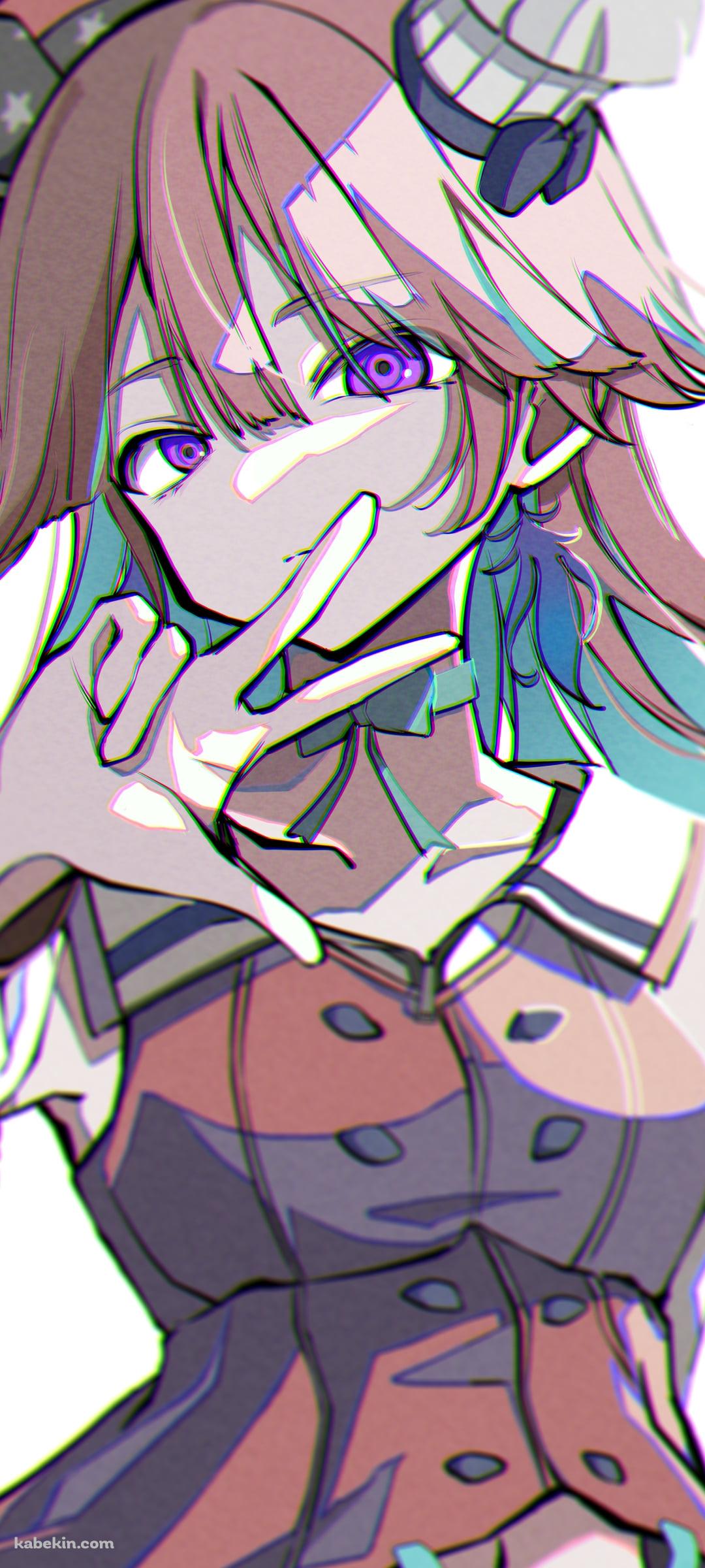 三本指でピースをする小鳥遊キアラ / ホロライブ / バーチャルYouTuber / VtuberのAndroidの壁紙(1080px x 2400px) スマホ用