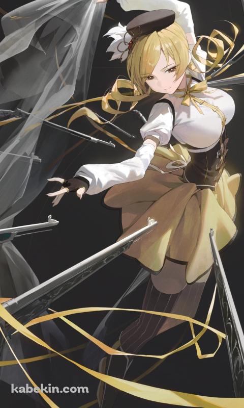 攻撃する巴マミ / 魔法少女まどか☆マギカのAndroidの壁紙(480px x 800px) スマホ用