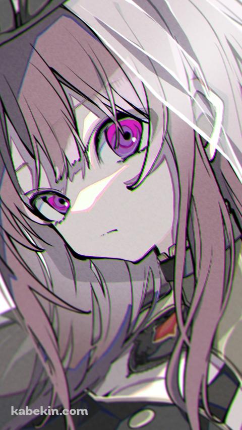 ピンクの瞳で見つめる森カリオペ / ホロライブ / バーチャルYouTuber / VtuberのAndroidの壁紙(480px x 854px) スマホ用