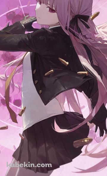 弾丸に囲まれた霧切響子 / ダンガンロンパのAndroidの壁紙(360px x 592px) スマホ用