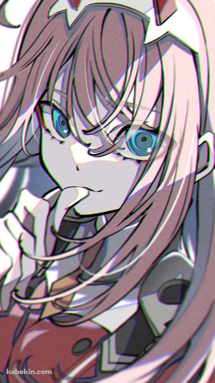 親指を噛むゼロツー / ダリフラ / ダーリン・イン・ザ・フランキスのAndroidの壁紙(720px x 1280px) スマホ用