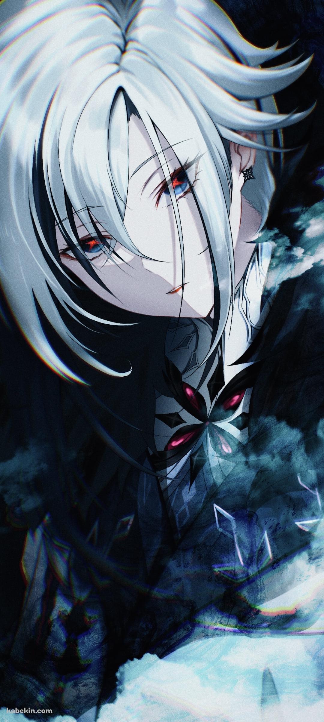 こちらを見つめるアルレッキーノ / 原神のAndroidの壁紙(1080px x 2400px) スマホ用