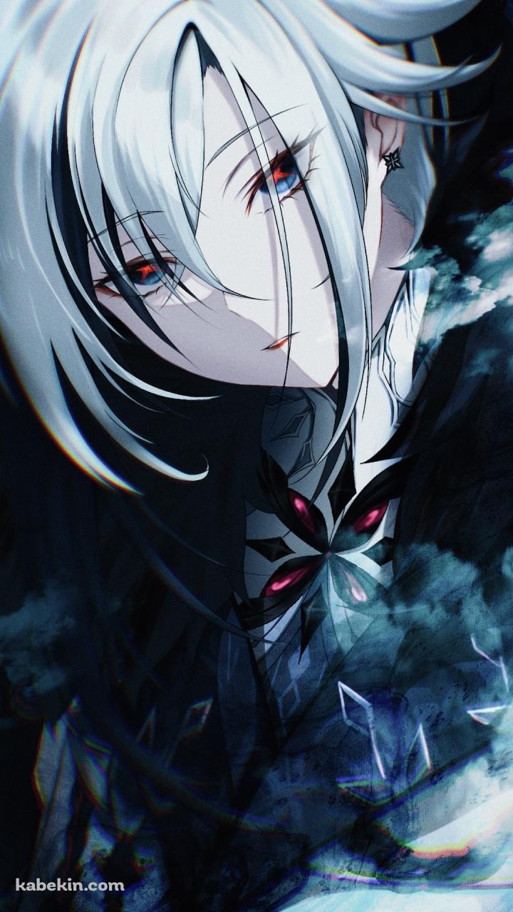 こちらを見つめるアルレッキーノ / 原神のAndroidの壁紙(720px x 1280px) スマホ用