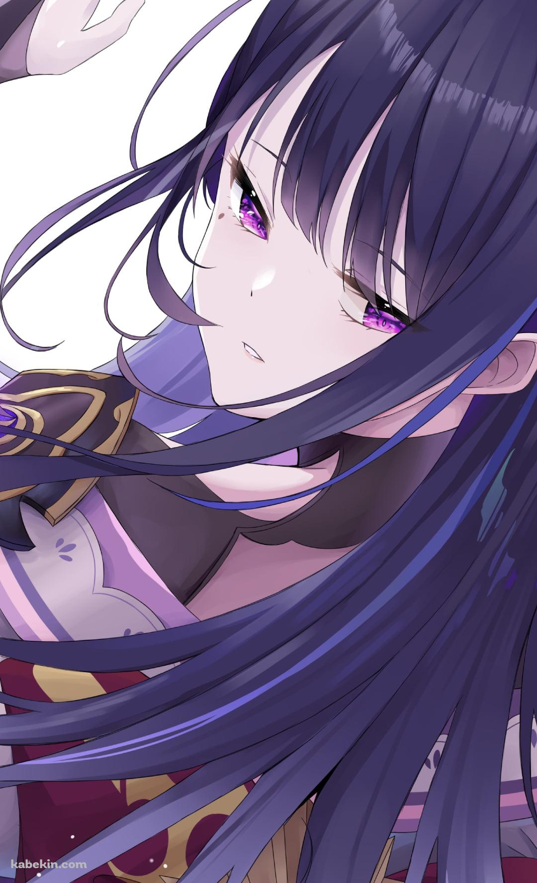 左手をかざすかっこいい雷電将軍 / 原神のAndroidの壁紙(1080px x 1776px) スマホ用