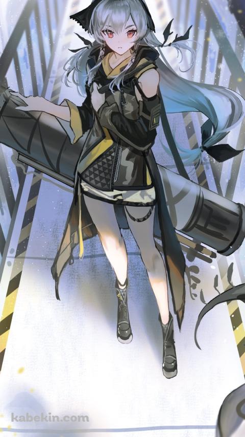 武器を触りながら斜め上を見つめるウィーディ / アークナイツのAndroidの壁紙(480px x 854px) スマホ用