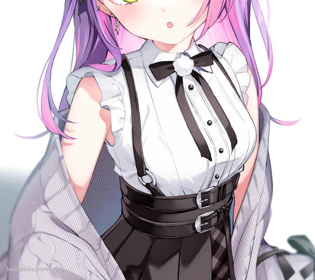 驚いた表情のかわいい常闇トワ / ホロライブ / バーチャルYouTuber / VtuberのAndroidの壁紙(1080px x 960px) スマホ用