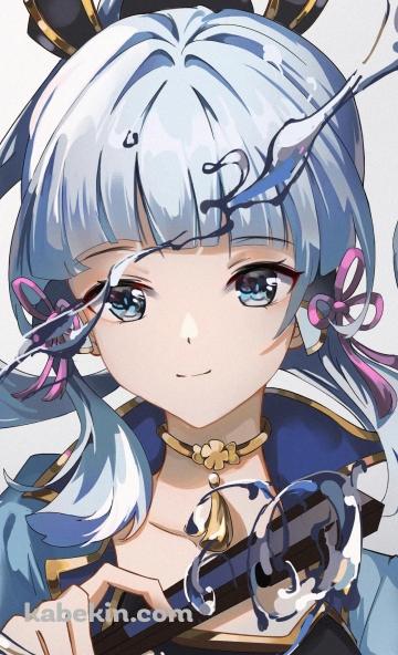 水を撒き散らす綺麗な神里綾華 / 原神のAndroidの壁紙(360px x 592px) スマホ用