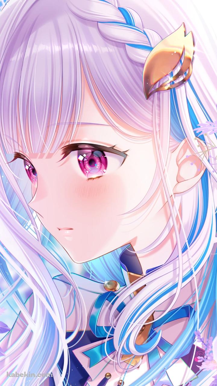 綺麗なリゼ・ヘルエスタ / 紫の髪 / ピンクの瞳 / にじさんじ / バーチャルYouTuber / Vtuber / イラスト / ファンアートのAndroidの壁紙(720px x 1280px) スマホ用