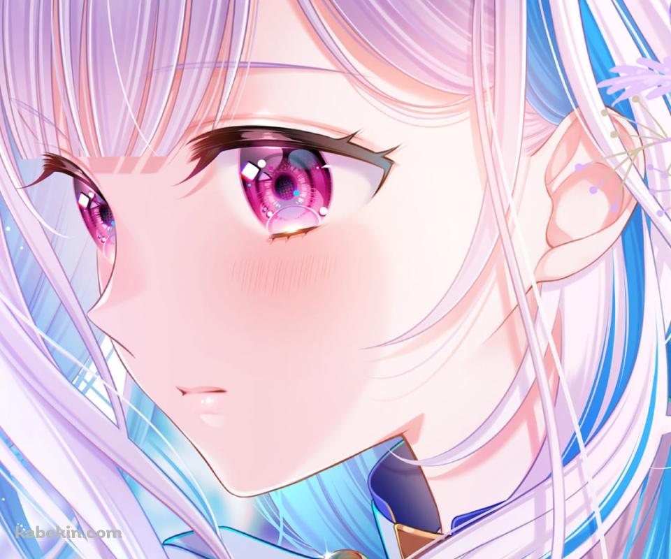 綺麗なリゼ・ヘルエスタ / 紫の髪 / ピンクの瞳 / にじさんじ / バーチャルYouTuber / Vtuber / イラスト / ファンアートのAndroidの壁紙(960px x 800px) スマホ用