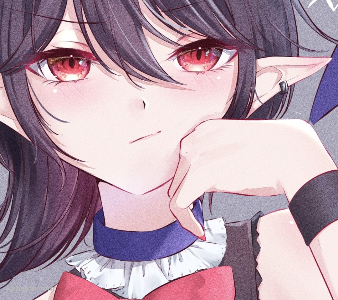 頬杖をついて怒っている封獣ぬえ / 東方のAndroidの壁紙(1080px x 960px) スマホ用