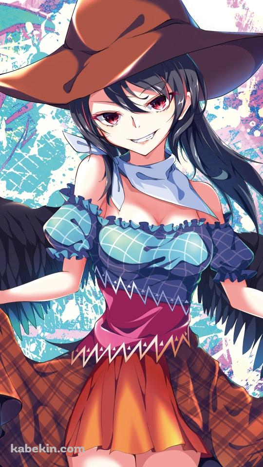 スカートの両端を持つ驪駒早鬼 (くろこまさき) / 東方のAndroidの壁紙(540px x 960px) スマホ用