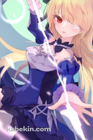 光る矢で射貫くフィッシュル / 極夜の真夢 / 原神のAndroidの壁紙(320px x 480px) スマホ用