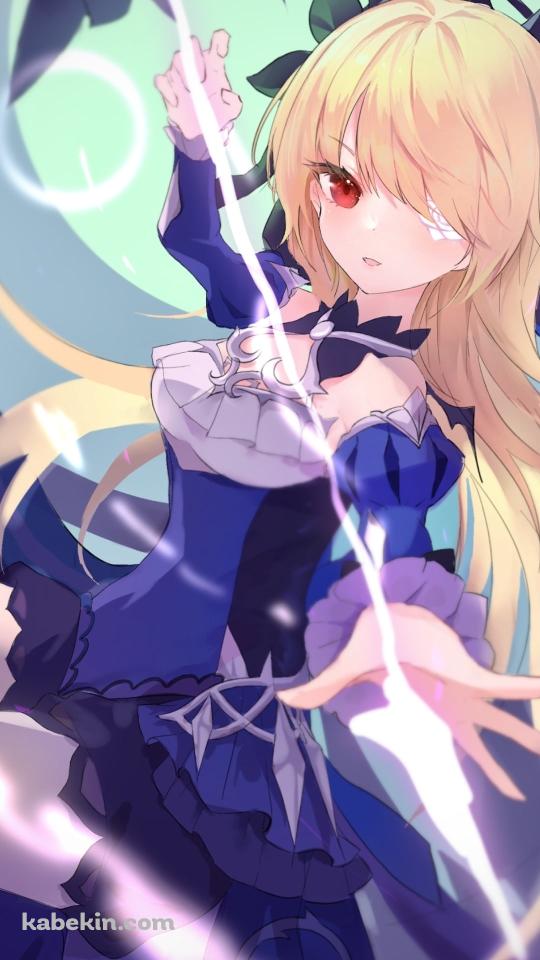 光る矢で射貫くフィッシュル / 極夜の真夢 / 原神のAndroidの壁紙(540px x 960px) スマホ用