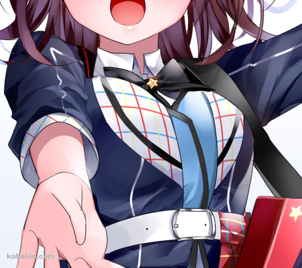 赤いギターを弾きウィンクをする戸山香澄 / バンドリ！ / BanG Dream! / イラスト / ファンアートのAndroidの壁紙(960px x 854px) スマホ用