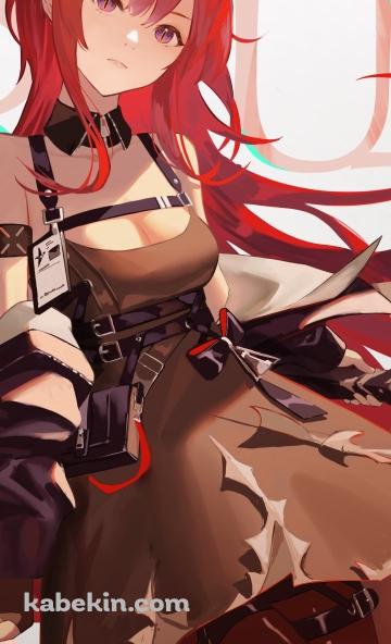 澄ました表情のスルト / 赤い髪 / 綺麗 / アークナイツのAndroidの壁紙(360px x 592px) スマホ用