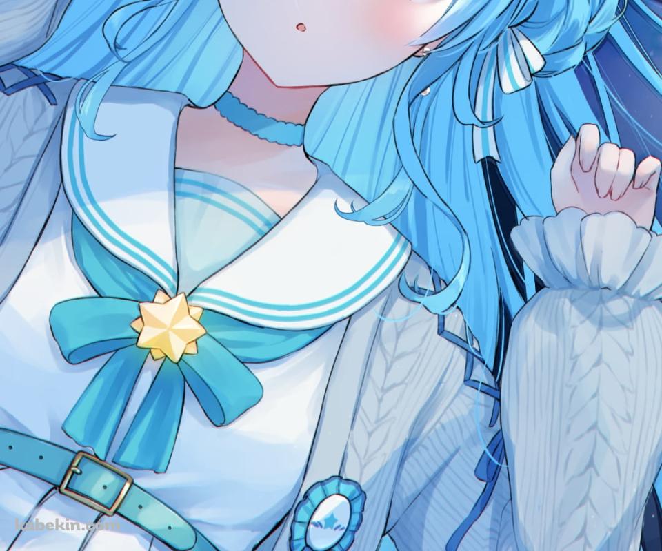 キラキラした宝石を眺める星街すいせい / ホロライブ / バーチャルYouTuber / VtuberのAndroidの壁紙(960px x 800px) スマホ用