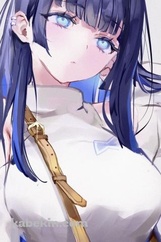 髪をかきあげるオーロ・クロニー / ホロライブ / バーチャルYouTuber / VtuberのAndroidの壁紙(320px x 480px) スマホ用