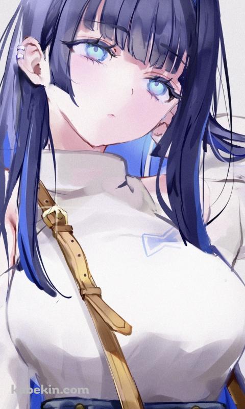 髪をかきあげるオーロ・クロニー / ホロライブ / バーチャルYouTuber / VtuberのAndroidの壁紙(480px x 800px) スマホ用