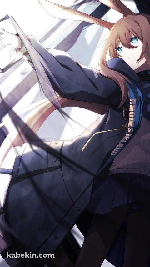 右手をかざして魔法を詠唱するアーミヤ / アークナイツのAndroidの壁紙(480px x 854px) スマホ用