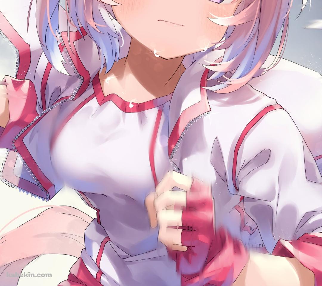 ハチマキをして頑張って走るハルウララ / ウマ娘プリティーダービーのAndroidの壁紙(1080px x 960px) スマホ用