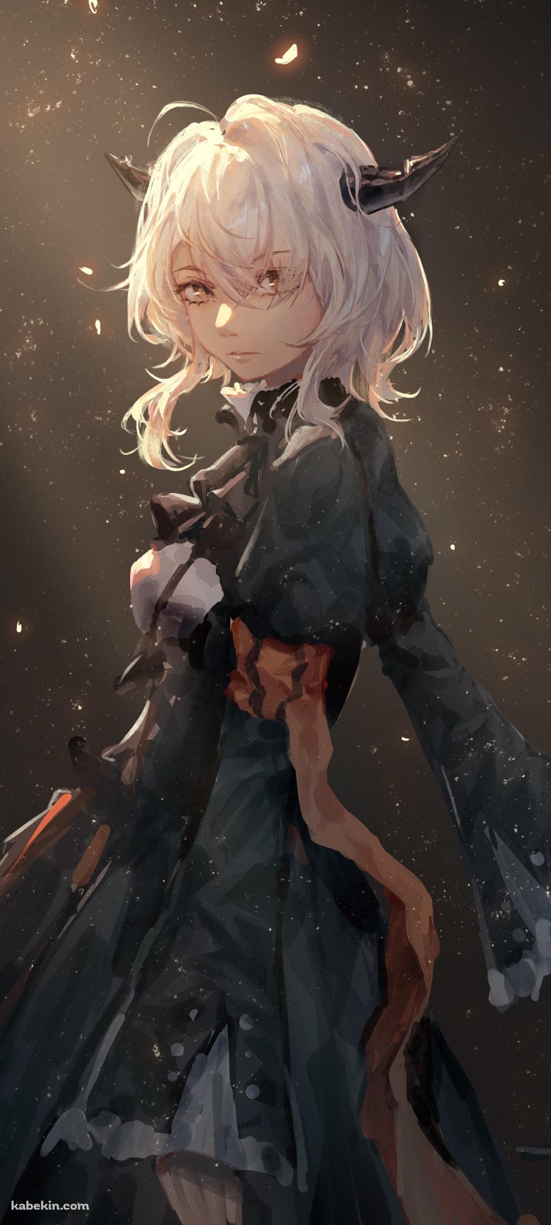 こちらに振り返るかっこいいタルラ / アークナイツのAndroidの壁紙(1080px x 2400px) スマホ用