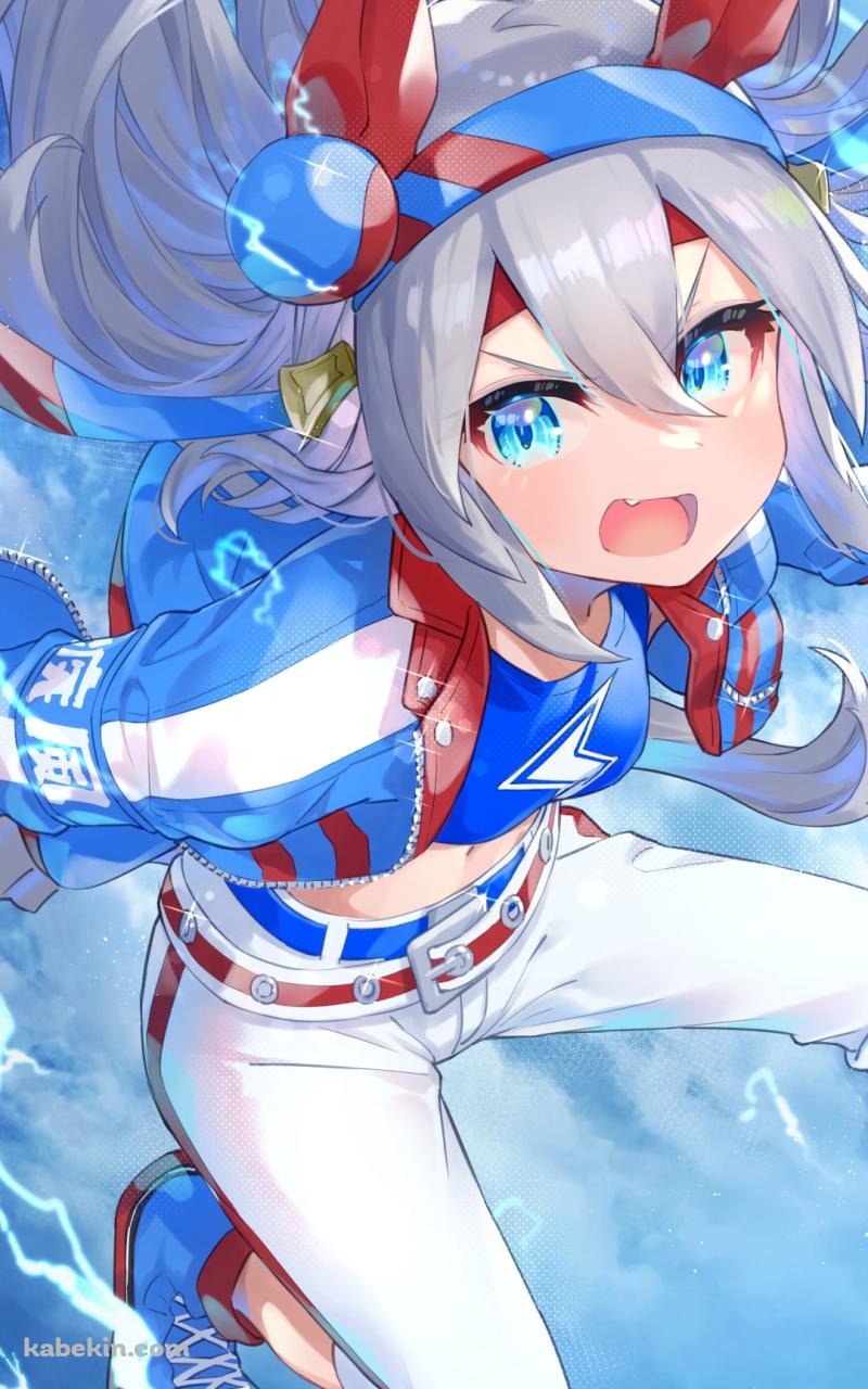 電撃を放つ可愛いタマモクロス / ウマ娘プリティーダービーのAndroidの壁紙(800px x 1280px) スマホ用