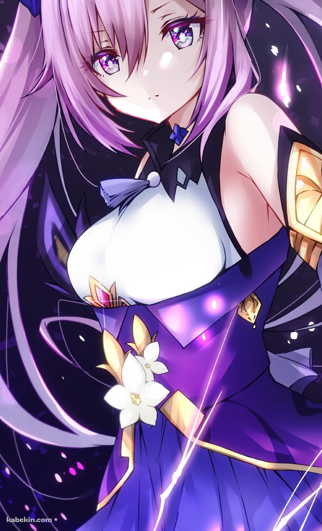ほとばしる紫の雷とムチムチの刻晴 / 原神のAndroidの壁紙(1080px x 1776px) スマホ用