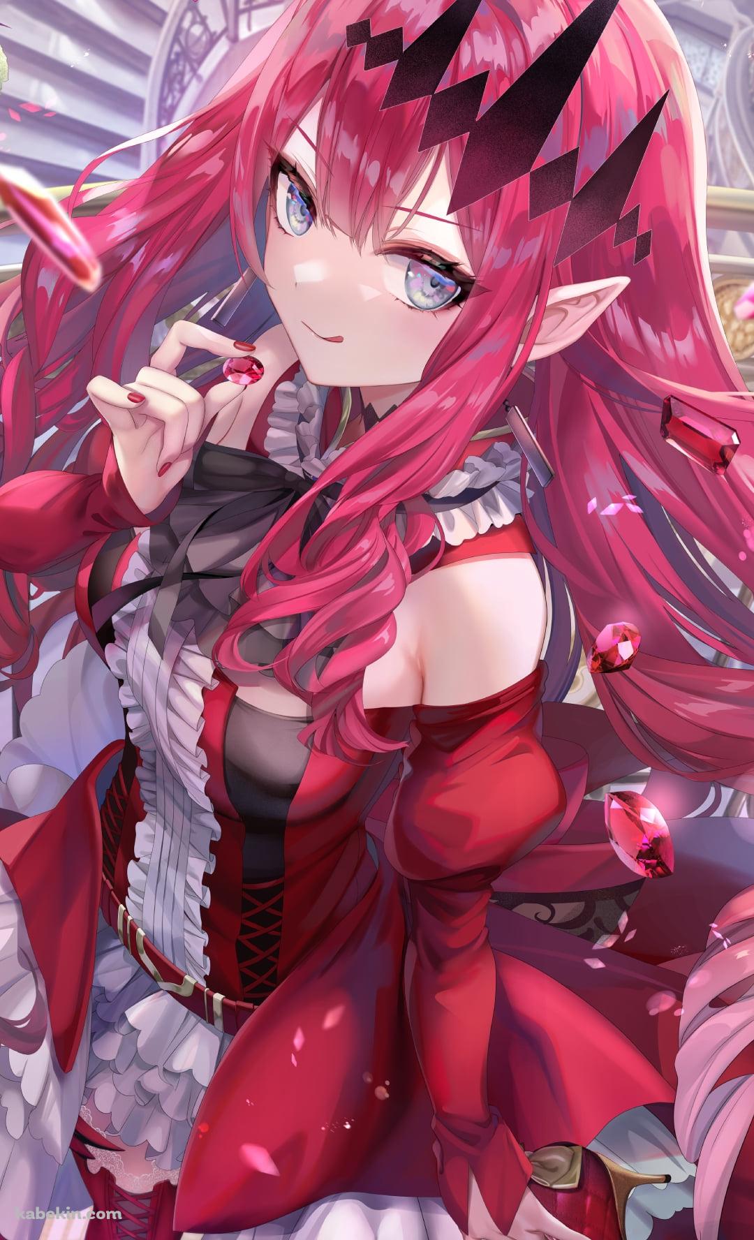 赤い薔薇と可愛いバーヴァン・シー / fate/grand orderのAndroidの壁紙(1080px x 1776px) スマホ用