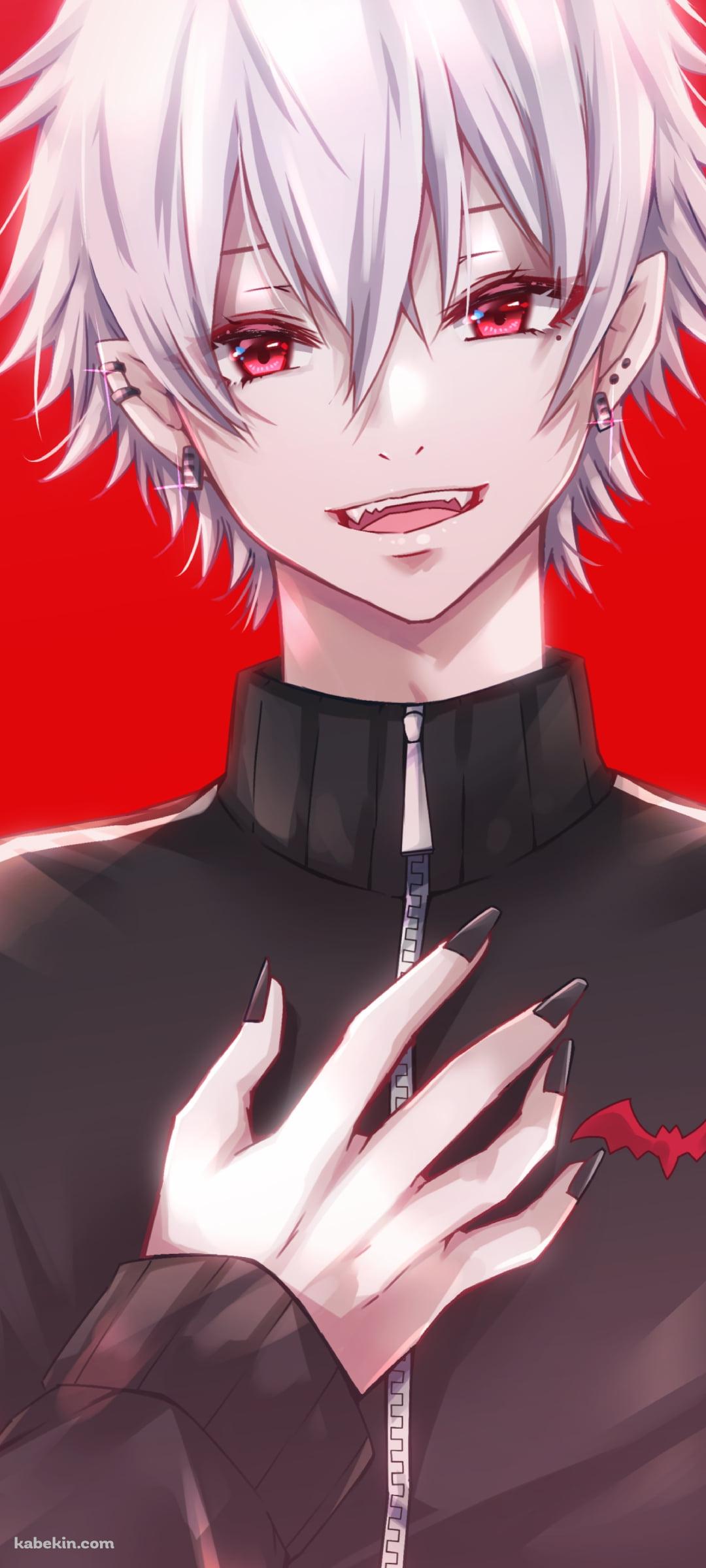 蝙蝠のマークがプリントされている洋服に手を当てている葛葉（くずは） / にじさんじ / バーチャルYouTuber / VtuberのAndroidの壁紙(1080px x 2400px) スマホ用