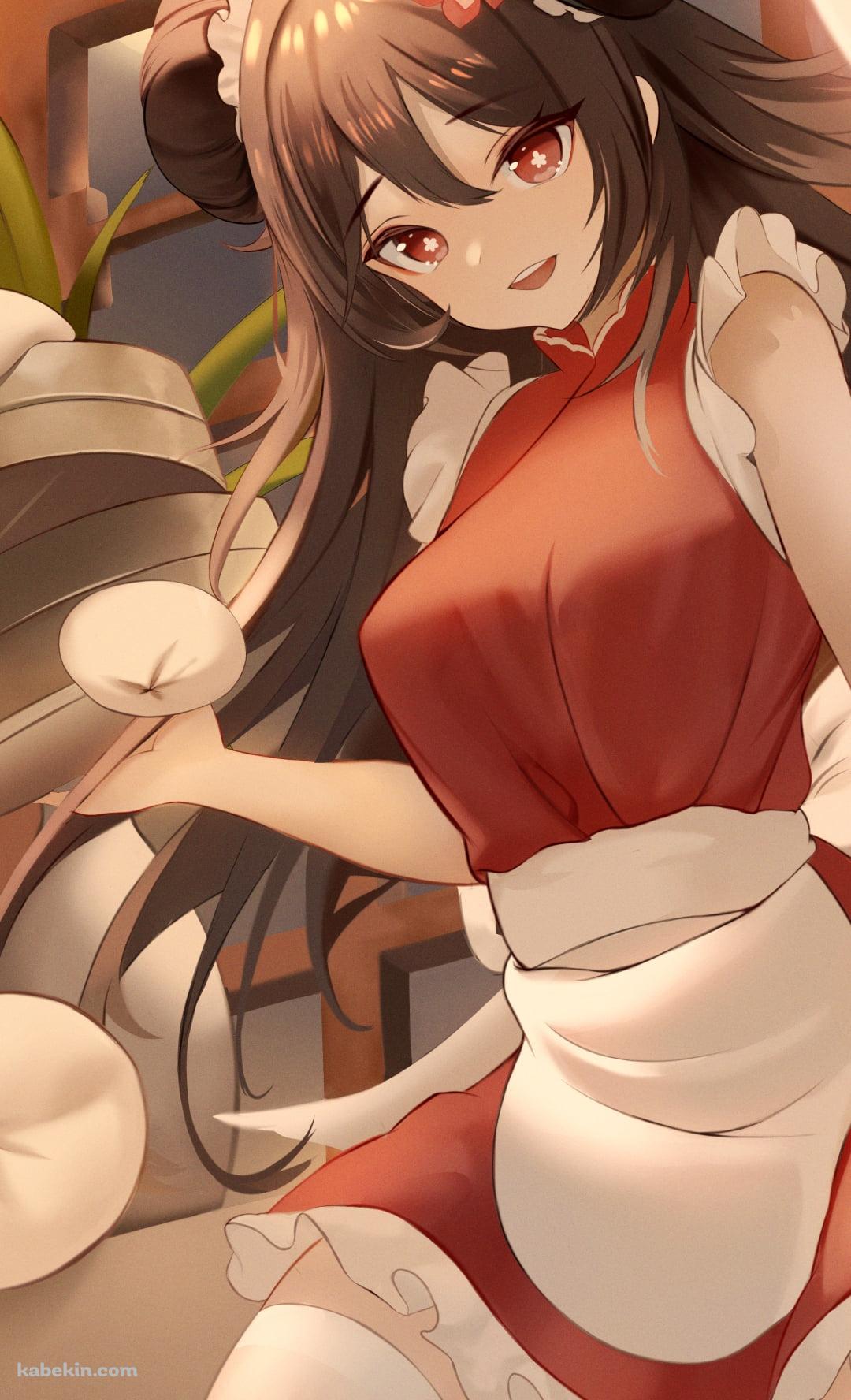 中華まんを撒き散らす可愛い胡桃とお化け / 原神のAndroidの壁紙(1080px x 1776px) スマホ用