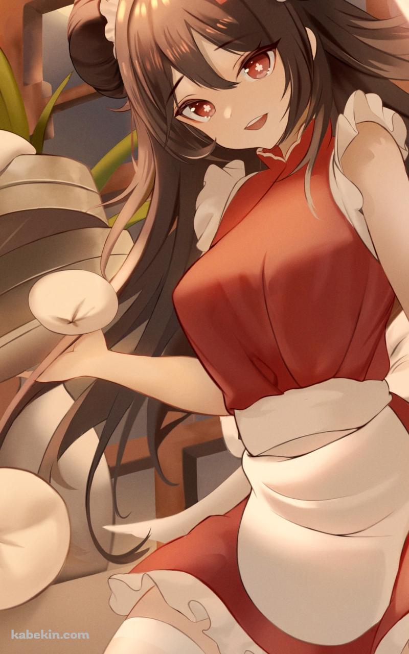 中華まんを撒き散らす可愛い胡桃とお化け / 原神のAndroidの壁紙(800px x 1280px) スマホ用