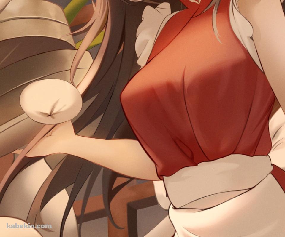 中華まんを撒き散らす可愛い胡桃とお化け / 原神のAndroidの壁紙(960px x 800px) スマホ用