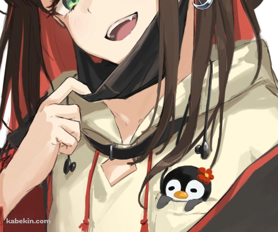 黒いマスクを外す可愛い緋月ゆい / バーチャルYouTuber / VtuberのAndroidの壁紙(960px x 800px) スマホ用