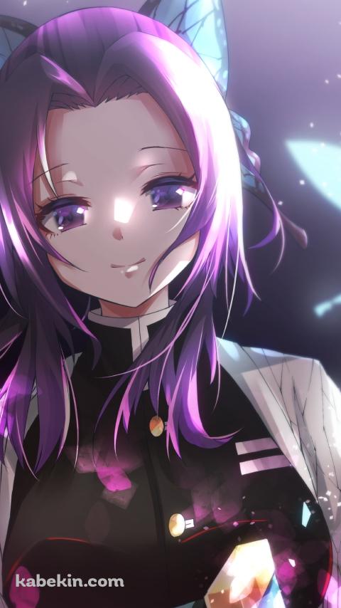 微笑むプニプニの胡蝶しのぶ / 鬼滅の刃のAndroidの壁紙(480px x 854px) スマホ用