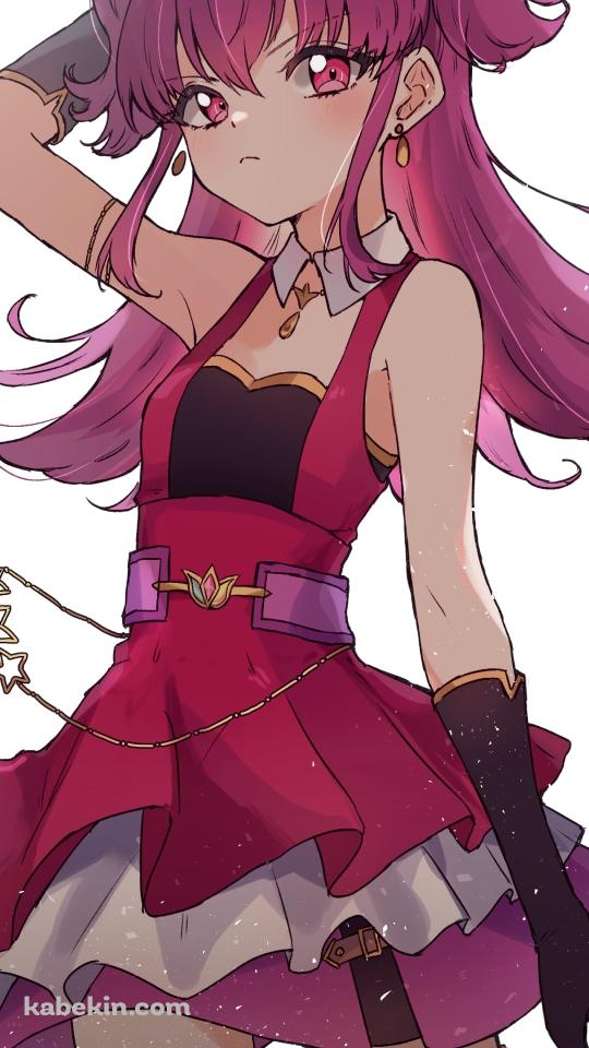 右手を頭のところまで挙げる三ノ輪ヒカリ / アイカツ!のAndroidの壁紙(540px x 960px) スマホ用