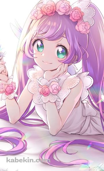 白い羽を持つ可愛い真中らぁら / プリパラのAndroidの壁紙(360px x 592px) スマホ用
