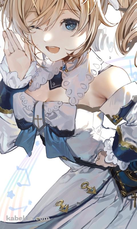 ウィンクして挨拶する可愛いバーバラ / 原神のAndroidの壁紙(480px x 800px) スマホ用